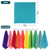 Lot de 10 chiffons de nettoyage écologiques en PET recyclé, microfibres pour cuisine, ensemble de chiffons de nettoyage en microfibres multicolores, torchons à vaisselle