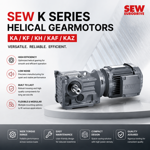 Motorreductor de Eje Hueco Eurodrive KA47T con Brazo de Torque, Reductor de Ángulo Recto de Alto Torque para Transportadores Aéreos - Product Image 1