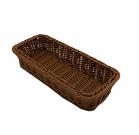 Beste prijs PP Rattan keuken bestekmand Modern Scandinavisch design Waterdicht Duurzaam Wasbaar Handgeweven Ruimtebesparend Mes