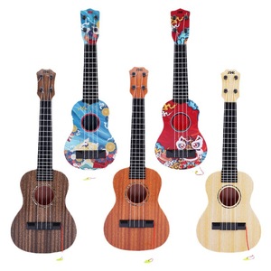 Alla moda piccolo Ukulele giocattolo chitarra per bambini 6 corde basso in acero posteriore/lato ebano per le celebrazioni del negozio regali della comunità - Product Image 3