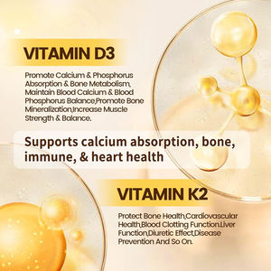 OEM özel etiket kalsiyum emme kemik bağışıklık ve kalp sağlık takviyesi D3 + K2 hindistan cevizi yağı Softgels vitamini destekler - Product Image 4