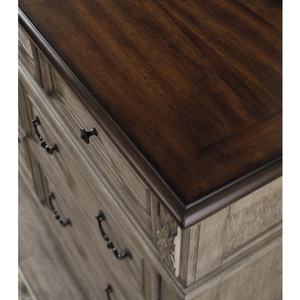 Aparador Rústico con Acabado Gris, 7 Cajones, Madera y Hierro, Diseño Clásico Tallado, para Sala de Estar, Comedor, Cocina, Dormitorio, Hotel - Product Image 5