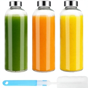 ขวดน้ำแก้วขนาด 18 ออนซ์ ใช้ซ้ำได้ ป้องกันการรั่วซึม ปลอดสาร BPA ใช้กับเครื่องล้างจานได้ ดีไซน์ทันสมัย ฝาเกลียว พกพาสะดวกสำหรับใช้ในชีวิตประจำวัน - Product Image 3