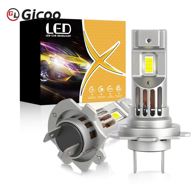 H7 H11 H4 H1 9005 9006 LED Car Headlight Auto Head Lamp Bulbs Canbus 50W 10000LM 6000K Mini Size With Fan