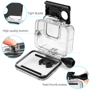 Accessoires pour caméra d'action <span class=keywords><strong>Gopro</strong></span>, <span class=keywords><strong>Hero</strong></span> <span class=keywords><strong>8</strong></span>, Kit noir avec boîtier de protection étanche, Kit de <span class=keywords><strong>filtre</strong></span> de plongée, 10 pièces - Product Image 3