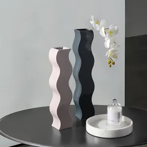Perlengkapan Bunga Vas Tinggi Keramik Nordic Sederhana