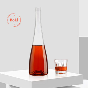 Factory Customized Teardrop-shaped Triangular Glass <strong>Bottles</strong> Long-necked Spirits <strong>Bottle</strong> <strong>champagne</strong> Glass <strong>Bottles</strong> with Cork - Product Image 3