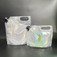 Pochettes personnalisées 2L 4L demi-gallon avec bec verseur pour boissons et eau, avec buse d'aspiration
