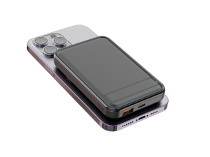 โลโก้การปรับแต่งขายร้อน 10000mah ธนาคารพลังงานแม่เหล็กไร้สายแบบพก<span class=keywords><strong>พา</strong></span>พร้อมขาตั้งสําหรับ Iphone - Product Image 4