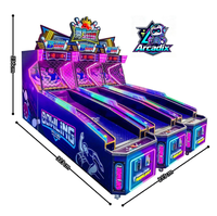 Nouvelle machine de jeu d'arcade électronique de bowling à 3 joueurs, à monnayeur, simulateur intérieur avec système de rédemption pour centre commercial et parc d'attractions