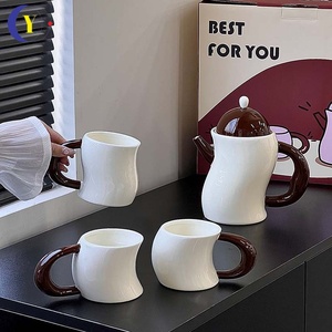 Nordic Style Light Luxury Twisted Pot Ceramic Water Suit Design Sense Hotel Famous Decoration Good Home <b>Moving</b> Gift Wholesa - Product Image 2