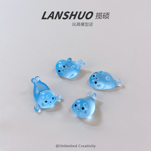 ชุดของเล่นสะสมโมเดลสัตว์เรซิ่นอีพ็อกซี่พลาสติกเรืองแสงในที่มืด Lanshuo Winter 2025 Mini  งานแฮนด์เมด DIY สำหรับทำเครื่องประดับ - Product Image 4