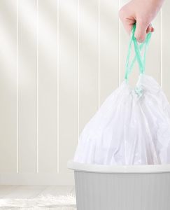 Trash Bag , Unscented Strong Drawstring Garbage Bag Fit 30 Litter Trash Can, for <b>Kitchen</b>, Bathroom, Bedroom, Office - Product Image 6