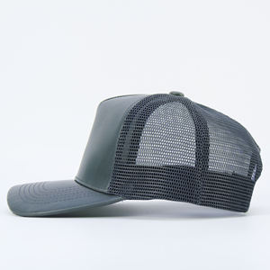 Casquettes de camionneur unisexes décontractées en maille à 5 panneaux, respirantes, imperméables, ajustables, avec logo personnalisé, gravées au laser, pour le cyclisme et les activités de plein air - Product Image 3