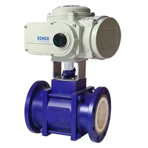 Válvula de Bola Motorizada SONGO DN80 de 3 Pulgadas y 24 Voltios con Brida de Cerámica Tipo V y Actuador - Product Image 3