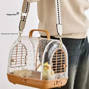 <span class=keywords><strong>Cage</strong></span> de transport portable en plastique pour perroquet, cacaocoridal, perruche peau de tigre, perruche pivoine, à porter en bandoulière ou à l'épaule - Product Image 6