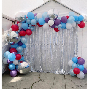 Đảng Wedding Photo Booth <span class=keywords><strong>Backdrop</strong></span> Trang Trí Bảng Điều Khiển Vàng Long Lanh Sequin Rèm Cửa Treo Lên - Product Image 4