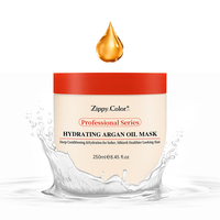 Masque lissant professionnel à l'huile d'argan hydratante, réparateur à la kératine et au collagène, sans sulfate ni parabène, pour tous types de cheveux, 250 ml
