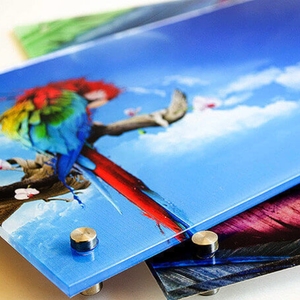 Dekorasi pajangan rumah bingkai pernikahan seni dinding foto pribadi warna cerah antiluntur cetak UV akrilik Format besar - Product Image 4