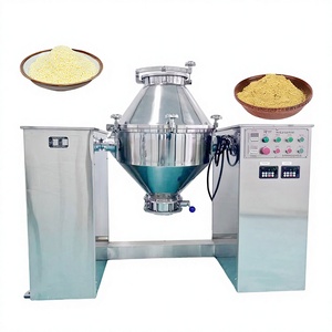 Mélangeur à double cône en acier inoxydable, mélangeur de poudre, moteur AC, automatique, haute efficacité pour le mélange d'aliments, de produits chimiques et de plastiques, 500L - Product Image 1