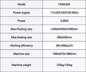 Máquina Envolvedora Retráctil de Película Plástica para Alimentos y Bebidas, Automática, de Alta Productividad, con Túnel de Calor, Modelo FM5540A - Product Image 2