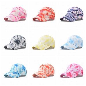 Casquette de sport personnalisée avec logo pour filles, nouvelle casquette de baseball tie-dye multicolore à motif léopard, élégante pour l'extérieur et les occasions formelles - Product Image 2