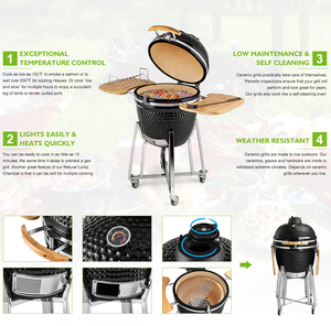 Auplex Servicio OEM Premium, Moderna Parrilla Kamado Joe <span class=keywords><strong>de</strong></span> Cerámica Grande <span class=keywords><strong>de</strong></span> 21 Pulgadas, Barbacoa <span class=keywords><strong>de</strong></span> Carbón para Exteriores, Asador <span class=keywords><strong>de</strong></span> Carbón - Product Image 6