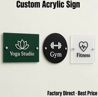 Papan Nama Bunga Akrilik Custom Pabrik, Nama Toko Bunga, Pemasangan Dinding, Cetak UV, Potong Laser, Grosir