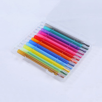 Lot de 12 crayons de couleur rotatifs sans saleté pour enfants, idéal pour le dessin