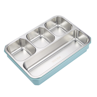 Boîte à lunch isotherme portable pour étudiants en acier inoxydable 304 sans BPA, boîte de rangement pour aliments
