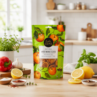 Sachet Doypack imprimé en gravure, recyclable, personnalisé, en PE laminé, avec fermeture zip thermosoudée, pour aliments pour bébés, fruits secs et snacks, avec fenêtre transparente