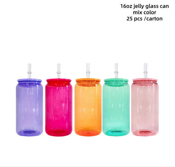 clear - 16oz jelly glass can /25pcs