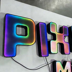 Lettres RGB à Effet Dynamique Résistantes aux Intempéries, Panneau Publicitaire Programmable, Logo LED RGB, Signalétique LED Extérieure - Product Image 6