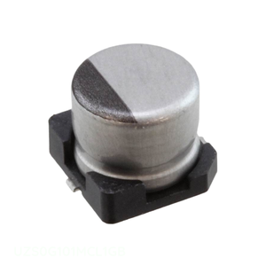 ตัวเก็บประจุแบบติดผิว UZS0G101MCL1GB ยี่ห้อ Manufacturer Channel รุ่น CAP ALUM 100UF 20% 4V SMD 100 uF - Product Image 1