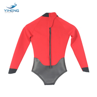 Combinaison de surf pour femme, étanche et respirante, 2 mm, haute élasticité, fermeture éclair dorsale, imprimée, marque privée, vente en gros