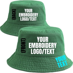 9 Unisex Adult <b>Summer</b> Bucket <b>Hat</b> Solid Color Cotton Cap with Custom Embroidery for Fishing Casual Daily Use <b>Men</b> & Women - Product Image 2