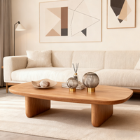 Table basse créative en bois massif de style Wabi-Sabi, table basse moderne pour petit appartement, table basse design personnalisée