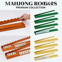 Règle de Mahjong portable en bois ondulé, support de Mahjong américain, adapté aux jeux de Mahjong pour 4 joueurs
