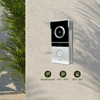 Sonnette vidéo intelligente WIFI avec système d'interphone, caméra 1080P, écran tactile, étanche, compatible Tuya, connexion 4 fils, ID