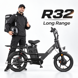 จักรยานบรรทุกไฟฟ้า R32 18x2.5 OEM 750W จักรยานส่งของไฟฟ้าสำหรับบริการจัดส่ง - Product Image 1