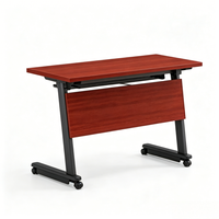 Table de formation pliable à roulettes, finition bois, personnalisable OEM/ODM, la plus vendue pour projets de formation scolaire et professionnelle