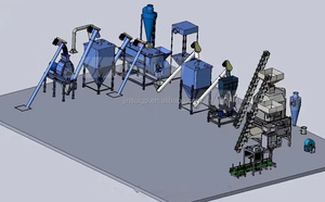 Ligne de production de granulés d'aliments pour volailles et porcs 2000-3000 kg/h, machine de traitement des aliments mélangés, mélangeur-broyeur d'aliments pour animaux - Product Image 5