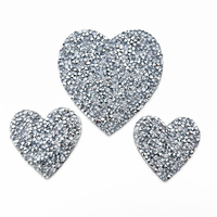 Patchs Cœur en Strass en Gros, Autocollants en Strass pour Vêtements, Transferts Thermocollants Imprimés