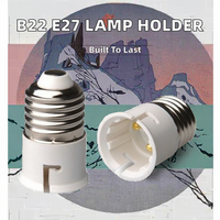 Adaptateur de douille de lampe E27 vers B22, adaptateur de lampe B22 vers E27, BASE E27 avec CE ROSH