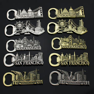 Abridor de Botellas con Logotipo Personalizado de Monumentos de la <span class=keywords><strong>Ciudad</strong></span>, Imán para Refrigerador, Recuerdo Turístico Vintage de Aleación de Zinc en 3D, Venta al por Mayor, OEM, ODM - Product Image 5