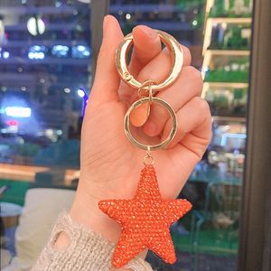 Summer Diamond Pentagram Metal <b>Key</b> <b>Chain</b> Creative Crystal Car Keychain Package Pendant Accessories Gift <b>Key</b> Ring - Product Image 6