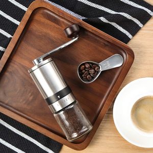 Moulin à café commercial mini en acier inoxydable, portable, réglable, manuel, pour expresso, pour usage en café - Product Image 2