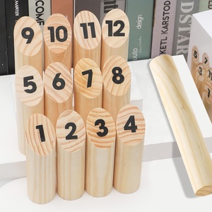 Jeu de lancer de piliers en bois transfrontalier, amusant, pour l'extérieur, pour enfants et adultes, jeu de construction de groupe interactif, puzzle en gros - Product Image 4