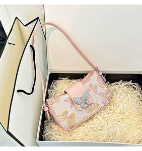 Nueva ropa interior de verano de moda dulce Popular patrón de mariposa hombro pequeño bolso cuadrado para damas niñas - Product Image 4