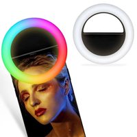Lampu Selfie Isi Ulang Fleksibel dengan Klip dan 20 LED, Kecerahan Dapat Disesuaikan untuk Fotografi Ponsel